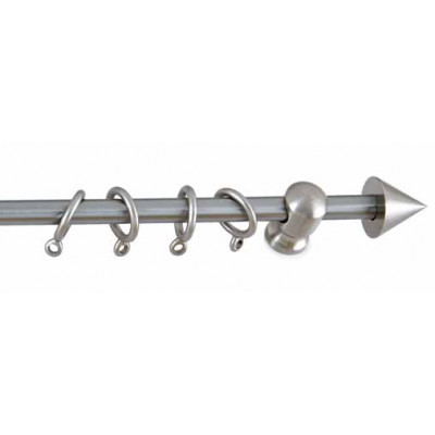 Inox Κουρτινόξυλο Cono Mini Νίκελ ματ και Χρυσό ματ Φ10
