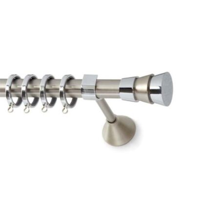 Inox Κουρτινόξυλο Triplo Φ25 160cm