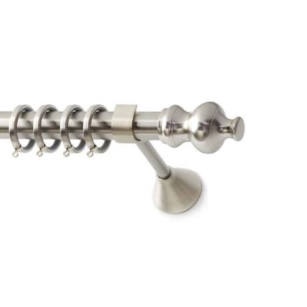 Inox Κουρτινόξυλο Lotus Φ25 160cm