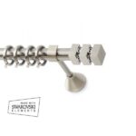 Inox Κουρτινόξυλο Santorini 2 Φ25 160cm με Swarovski Strass