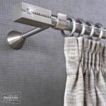 Inox κουρτινόξυλο Praga Strass Φ25 160cm με Swarovski strass by Aslanis