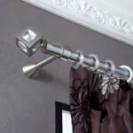Inox κουρτινόξυλο Caramel Crystal Φ30 160cm με Swarovski by Aslanis