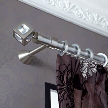 Inox κουρτινόξυλο Caramel Crystal Φ30 160cm με Swarovski by Aslanis
