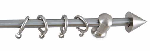 Inox Κουρτινόξυλο Cono Mini Νίκελ ματ και Χρυσό ματ Φ10 Inox Κουρτινόξυλο Cono Mini Νίκελ ματ και Χρυσό ματ Φ10