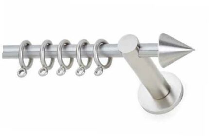 Inox Κουρτινόξυλο Cono Polo Νικελ ματ Φ10