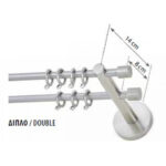 Inox Κουρτινόξυλο Soto Polo Νικελ ματ Φ10 - Image 3