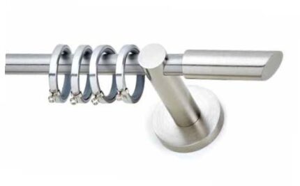 Inox Κουρτινόξυλο Stilo Polo Νικελ ματ Φ16