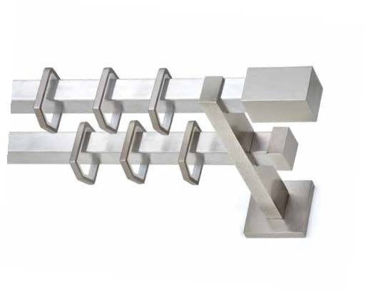 Inox Κουρτινόξυλο Milos Double Νίκελ Σατινέ Τ20 160cm Inox Κουρτινόξυλο Milos Double Νίκελ Σατινέ Τ20 160cm