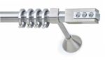 Inox Κουρτινόξυλο Champion Round με Swarovski Φ25 160cm