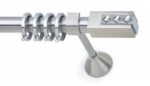 Inox Κουρτινόξυλο Champion Square με Swarovski Φ25 160cm