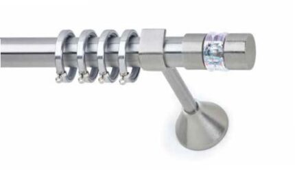 Inox Κουρτινόξυλο Electra με Swarovski Φ25 160cm