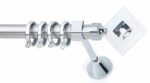Inox Κουρτινόξυλο Ermis Plexi με Swarovski Φ25 160cm