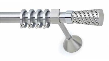 Inox Κουρτινόξυλο Panama με Swarovski Φ25 160cm