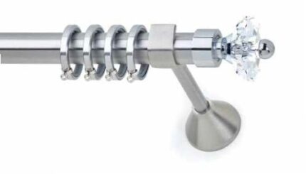 Inox Κουρτινόξυλο Philosophy με Swarovski Φ25 160cm