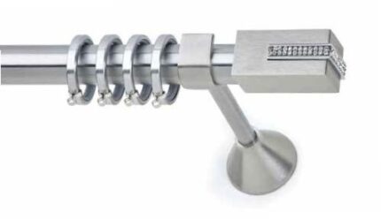 Inox Κουρτινόξυλο Smart με Swarovski Φ25 160cm
