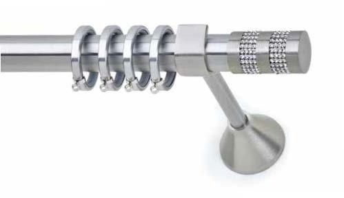 Inox Κουρτινόξυλο Strass Two με Swarovski Φ25 160cm Inox Κουρτινόξυλο Strass Two με Swarovski Φ25 160cm