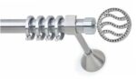 Inox Κουρτινόξυλο Unique με Swarovski Φ25 160cm