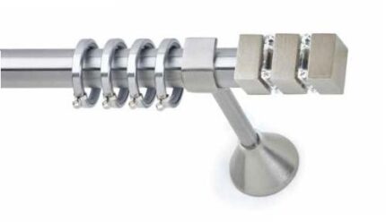 Inox Κουρτινόξυλο Wild με Swarovski Φ25 160cm
