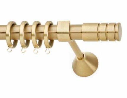 Inox κουρτινόξυλο S17 Φ25 χρυσό-χρυσό ματ 160cm