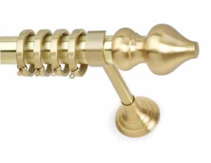 Inox κουρτινόξυλο Baroco Φ35 χρυσό-χρυσό ματ 160cm