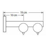 Μεταλλικό Κουρτινόξυλο ILIOS S1 Double Φ25 160cm - Image 2