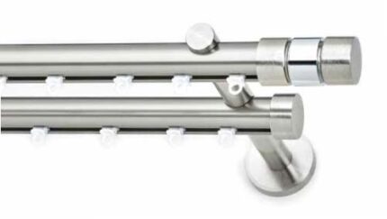 Μεταλλικό Κουρτινόξυλο ILIOS S1 Double Φ25 160cm