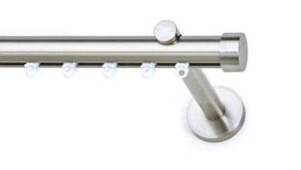 Μεταλλικό Κουρτινόξυλο ILIOS Tapo Inox Φ25 160cm