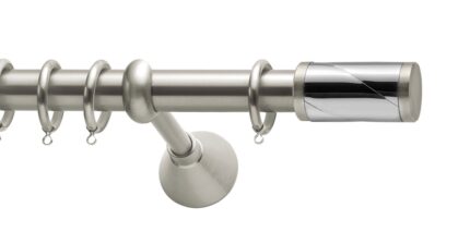 Μεταλλικό κουρτινόξυλο Viometale Capri Φ25  νίκελ ματ