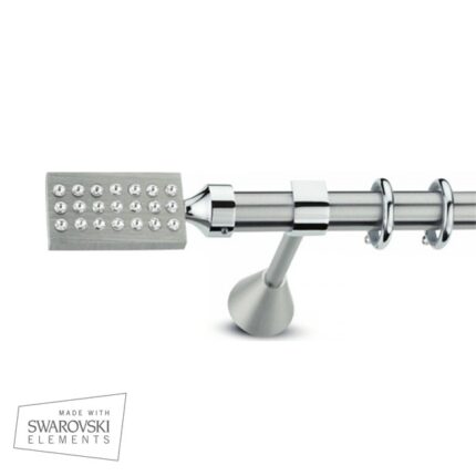Μεταλλικό Κουρτινόξυλο Enis by Domus Φ25 Inox Antigoni από 120cm σε 7 διαστάσεις