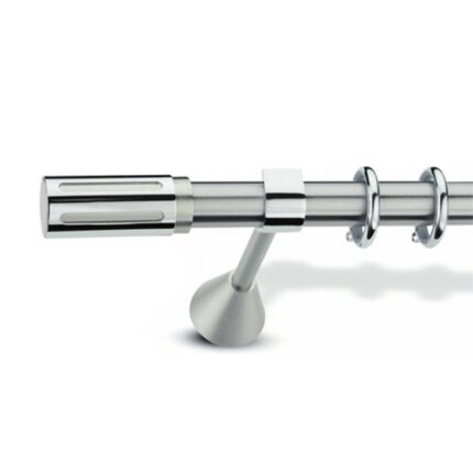 Μεταλλικό Κουρτινόξυλο Domus Φ25 Inox Arkas από 120cm σε 7 διαστάσεις