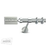Μεταλλικό Κουρτινόξυλο Enis by Domus  Φ25 Inox Artemis από 120cm σε 7 διαστάσεις