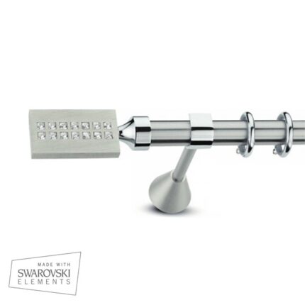 Μεταλλικό Κουρτινόξυλο Enis by Domus  Φ25 Inox Ifigenia από 120cm σε 7 διαστάσεις