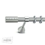 Μεταλλικό Κουρτινόξυλο Domus Φ25 Inox Itea με Swarovski από 120cm σε 7 διαστάσεις