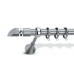 Μεταλλικό Κουρτινόξυλο Enis by Domus Φ25 Inox Karpathos από 120cm σε 7 διαστάσεις