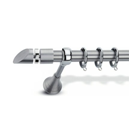 Μεταλλικό Κουρτινόξυλο Enis by Domus Φ25 Inox Karpathos από 120cm σε 7 διαστάσεις