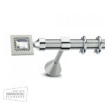 Μεταλλικό Κουρτινόξυλο Domus Φ25 Inox Knossos Roumpini από 120cm σε 7 διαστάσεις