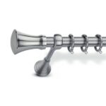 Μεταλλικό Κουρτινόξυλο Enis by Domus  Φ25 Inox Lesvos από 120cm σε 7 διαστάσεις