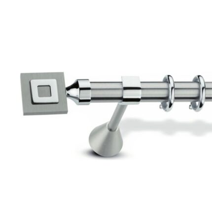 Μεταλλικό Κουρτινόξυλο Enis by Domus Φ25 Inox Parthenos από 120cm σε 7 διαστάσεις