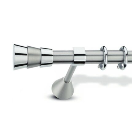 Μεταλλικό Κουρτινόξυλο Enis by Domus Φ25 Inox Santorini από 120cm σε 7 διαστάσεις