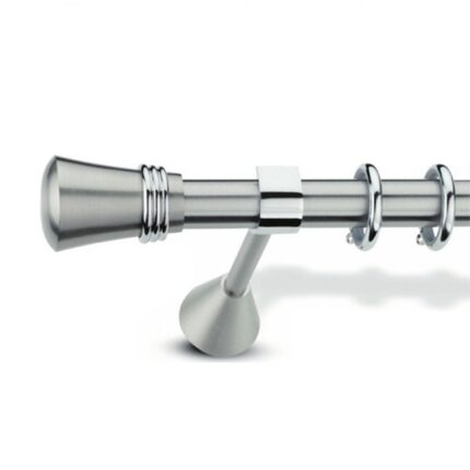 Μεταλλικό Κουρτινόξυλο Enis by Domus Φ25 Inox Limnos από 120cm σε 7 διαστάσεις